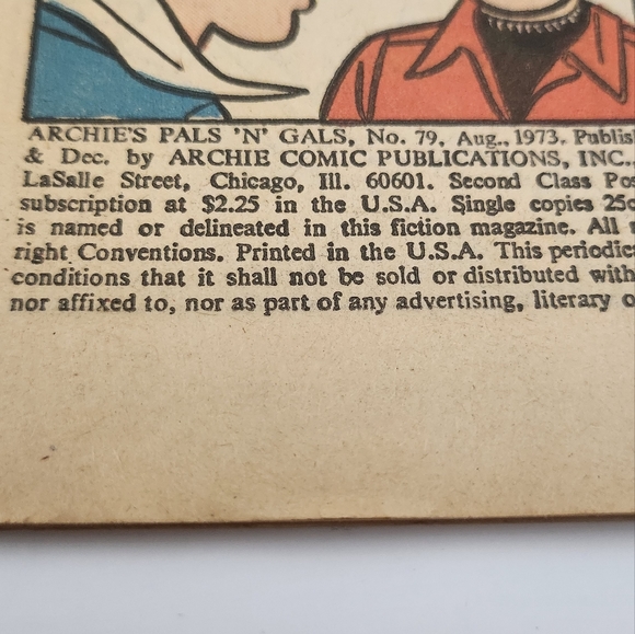 Vintage Archie Series Giant Archie's Gals & Pals Comic No. 79 - Picture 9 of 11
